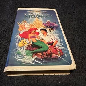 Disney The Little Mermaid VHS with Blue and White Cover